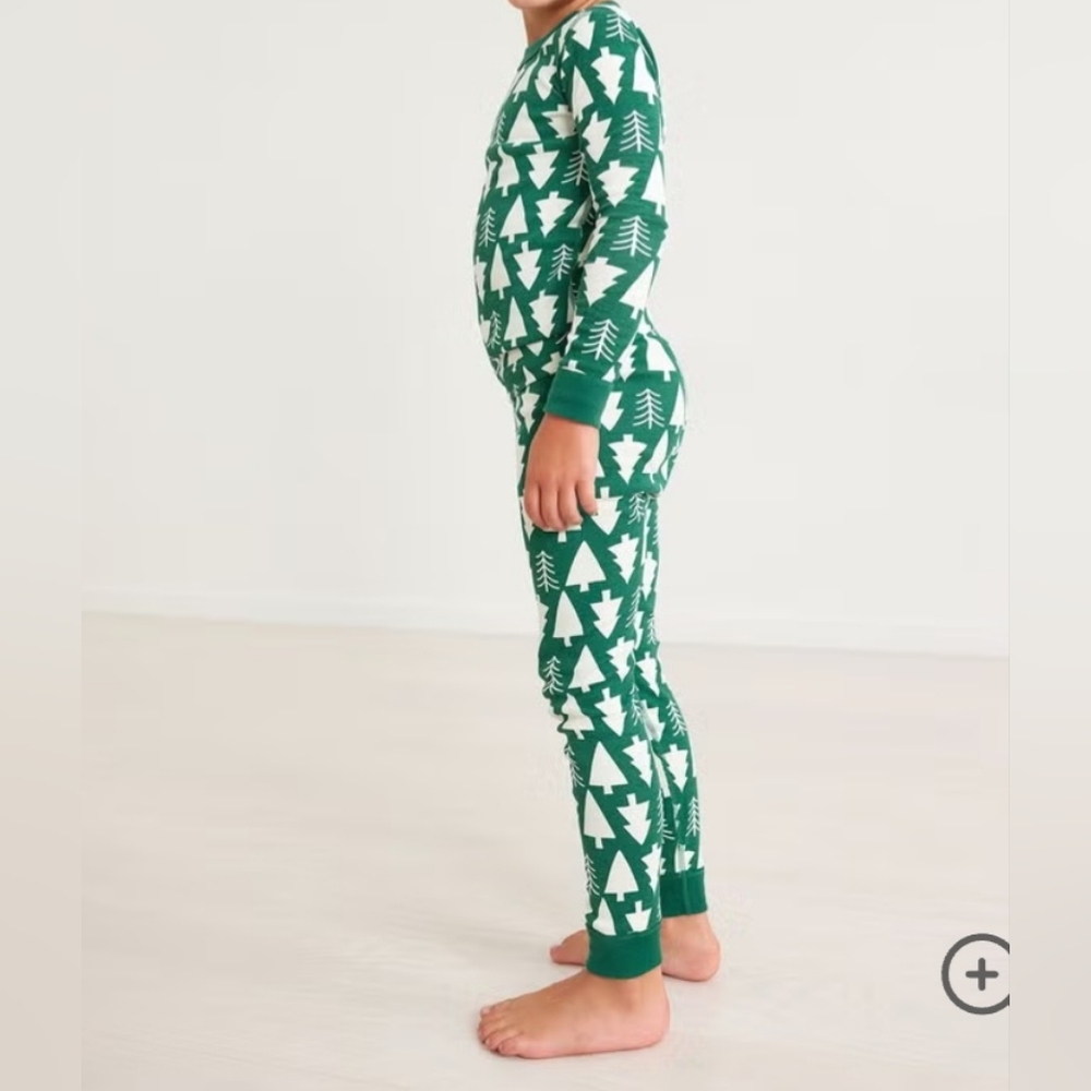 Green Tree Pattern Kids Pajamas